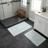 image:imageBathroom Rugs  2  Piece Cotton Bathroom Mat Set  Machine Washable Bath Mats for Washroom Kitchen or Laundry Room by Lavish Home BrickSeafoam