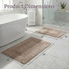 image:imageBathroom Rugs  2  Piece Cotton Bathroom Mat Set  Machine Washable Bath Mats for Washroom Kitchen or Laundry Room by Lavish Home BrickTaupe