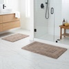 image:imageBathroom Rugs  2  Piece Cotton Bathroom Mat Set  Machine Washable Bath Mats for Washroom Kitchen or Laundry Room by Lavish Home BrickTaupe