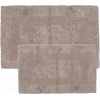 image:imageBathroom Rugs  2  Piece Cotton Bathroom Mat Set  Machine Washable Bath Mats for Washroom Kitchen or Laundry Room by Lavish Home BrickTaupe