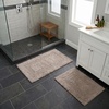 image:imageBathroom Rugs  2  Piece Cotton Bathroom Mat Set  Machine Washable Bath Mats for Washroom Kitchen or Laundry Room by Lavish Home BrickTaupe
