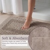 image:imageBathroom Rugs  2  Piece Cotton Bathroom Mat Set  Machine Washable Bath Mats for Washroom Kitchen or Laundry Room by Lavish Home BrickTaupe
