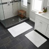 image:imageBathroom Rugs  2  Piece Cotton Bathroom Mat Set  Machine Washable Bath Mats for Washroom Kitchen or Laundry Room by Lavish Home BrickWhite