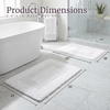 image:imageBathroom Rugs  2  Piece Cotton Bathroom Mat Set  Machine Washable Bath Mats for Washroom Kitchen or Laundry Room by Lavish Home BrickWhite