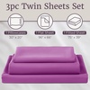 image:imageBedford Home Brushed Microfiber Sheet Set Purple 3 Piece TwinPurple