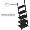 image:imageBookshelf  5Tier Ladder Shelf with Leaning Look  Bookcase for Home Decor and Office Storage  Freestanding Book Shelves by Lavish Home WhiteBlack