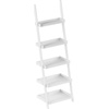 image:imageBookshelf  5Tier Ladder Shelf with Leaning Look  Bookcase for Home Decor and Office Storage  Freestanding Book Shelves by Lavish Home WhiteWhite