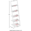 image:imageBookshelf  5Tier Ladder Shelf with Leaning Look  Bookcase for Home Decor and Office Storage  Freestanding Book Shelves by Lavish Home WhiteWhite