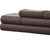 image:imageBrushed Microfiber Sheet Set 3 Piece Embossed Checkered Bed Linens Deep Pocket Fitted amp Flat Sheets Plus A Pillowcase by Lavish Home Twin BlueBrown
