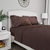 image:imageBrushed Microfiber Sheet Set 3 Piece Embossed Checkered Bed Linens Deep Pocket Fitted amp Flat Sheets Plus A Pillowcase by Lavish Home Twin BlueBrown