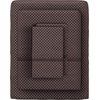 image:imageBrushed Microfiber Sheet Set 3 Piece Embossed Checkered Bed Linens Deep Pocket Fitted amp Flat Sheets Plus A Pillowcase by Lavish Home Twin BlueBrown
