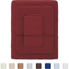 image:imageBrushed Microfiber Sheet Set 3 Piece Embossed Checkered Bed Linens Deep Pocket Fitted amp Flat Sheets Plus A Pillowcase by Lavish Home Twin BlueBurgundy