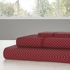image:imageBrushed Microfiber Sheet Set 3 Piece Embossed Checkered Bed Linens Deep Pocket Fitted amp Flat Sheets Plus A Pillowcase by Lavish Home Twin BlueBurgundy