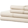 image:imageBrushed Microfiber Sheet Set 3 Piece Embossed Checkered Bed Linens Deep Pocket Fitted amp Flat Sheets Plus A Pillowcase by Lavish Home Twin BlueChampagne