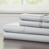 image:imageBrushed Microfiber Sheet Set 3 Piece Embossed Checkered Bed Linens Deep Pocket Fitted amp Flat Sheets Plus A Pillowcase by Lavish Home Twin BluePlatinum