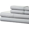 image:imageBrushed Microfiber Sheet Set 3 Piece Embossed Checkered Bed Linens Deep Pocket Fitted amp Flat Sheets Plus A Pillowcase by Lavish Home Twin BluePlatinum