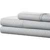 image:imageBrushed Microfiber Sheet Set 3 Piece Embossed Checkered Bed Linens Deep Pocket Fitted amp Flat Sheets Plus A Pillowcase by Lavish Home Twin BluePlatinum