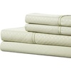 image:imageBrushed Microfiber Sheet Set 3 Piece Embossed Checkered Bed Linens Deep Pocket Fitted amp Flat Sheets Plus A Pillowcase by Lavish Home Twin BlueSage