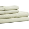 image:imageBrushed Microfiber Sheet Set 3 Piece Embossed Checkered Bed Linens Deep Pocket Fitted amp Flat Sheets Plus A Pillowcase by Lavish Home Twin BlueSage
