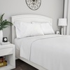 image:imageBrushed Microfiber Sheet Set 3 Piece Embossed Checkered Bed Linens Deep Pocket Fitted amp Flat Sheets Plus A Pillowcase by Lavish Home Twin BlueWhite