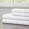 image:imageBrushed Microfiber Sheet Set 3 Piece Embossed Checkered Bed Linens Deep Pocket Fitted amp Flat Sheets Plus A Pillowcase by Lavish Home Twin BlueWhite