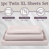 image:imageBrushed Microfiber Sheet Set3 Piece Bed LinensFitted amp Flat Sheets Plus PillowcaseWrinkle Stain amp Fade Resistant by Lavish Home Twin XL Beige