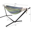 image:imageDouble Brazilian Hammock with Stand Included  Woven Cotton 2Person Outdoor Swing with Frame for Camping Backyard or Patio by Pure Garden