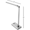 image:imageLED Desk Lamp  Contemporary Reading Light with 36 LEDs and 2 Rigid Adjustable Arms for Home Office Bedside or Dorm Room  by Lavish Home WhiteSilver