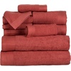 image:imageLavish Home 10PC Bathroom Towels Set  525GSM 100 Cotton Bathroom Essentials with 2 Bath Towels 2 Hand Cloths 4 Wash Cloths and 2 Fingertip Fabric for Shower Gym Spa and Dorm NavyBrick
