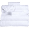 image:imageLavish Home 10PC Bathroom Towels Set  525GSM 100 Cotton Bathroom Essentials with 2 Bath Towels 2 Hand Cloths 4 Wash Cloths and 2 Fingertip Fabric for Shower Gym Spa and Dorm NavyWhite