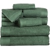 image:imageLavish Home 10PC Bathroom Towels Set  525GSM 100 Cotton Bathroom Essentials with 2 Bath Towels 2 Hand Cloths 4 Wash Cloths and 2 Fingertip Fabric for Shower Gym Spa and Dorm NavyGreen