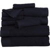 image:imageLavish Home 10PC Bathroom Towels Set  525GSM 100 Cotton Bathroom Essentials with 2 Bath Towels 2 Hand Cloths 4 Wash Cloths and 2 Fingertip Fabric for Shower Gym Spa and Dorm NavyBlack