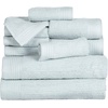image:imageLavish Home 10PC Bathroom Towels Set  525GSM 100 Cotton Bathroom Essentials with 2 Bath Towels 2 Hand Cloths 4 Wash Cloths and 2 Fingertip Fabric for Shower Gym Spa and Dorm NavySeafoam