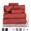 image:imageLavish Home 10PC Bathroom Towels Set  525GSM 100 Cotton Bathroom Essentials with 2 Bath Towels 2 Hand Cloths 4 Wash Cloths and 2 Fingertip Fabric for Shower Gym Spa and Dorm NavyBrick