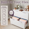 image:imageLavish Home 2 Drawer File Cabinet Printer Stand White 305x1575x255