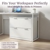 image:imageLavish Home 2 Drawer File Cabinet Printer Stand White 305x1575x255