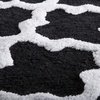 image:imageLavish Home 2 Piece Bathroom Rug Set  41x245 Inch and 34x21 Inch 100 Cotton Bath Mats with Textured Trellis Print for Elegant Bathroom Decor  Bath Rugs Non Slip Washable Bathmats Navy BlueBlack