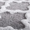 image:imageLavish Home 2 Piece Bathroom Rug Set  41x245 Inch and 34x21 Inch 100 Cotton Bath Mats with Textured Trellis Print for Elegant Bathroom Decor  Bath Rugs Non Slip Washable Bathmats Navy BlueSilver