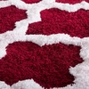 image:imageLavish Home 2 Piece Bathroom Rug Set  41x245 Inch and 34x21 Inch 100 Cotton Bath Mats with Textured Trellis Print for Elegant Bathroom Decor  Bath Rugs Non Slip Washable Bathmats Navy BlueBurgundy