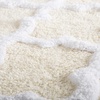 image:imageLavish Home 2 Piece Bathroom Rug Set  41x245 Inch and 34x21 Inch 100 Cotton Bath Mats with Textured Trellis Print for Elegant Bathroom Decor  Bath Rugs Non Slip Washable Bathmats Navy BlueBone