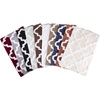 image:imageLavish Home 2 Piece Bathroom Rug Set  41x245 Inch and 34x21 Inch 100 Cotton Bath Mats with Textured Trellis Print for Elegant Bathroom Decor  Bath Rugs Non Slip Washable Bathmats Navy BlueChocolate