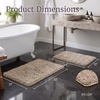 image:imageLavish Home 2 Piece Memory Foam Shag Bath Mat  Ivory