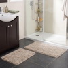 image:imageLavish Home 2 Piece Memory Foam Shag Bath Mat  Ivory