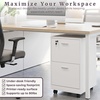 image:imageLavish Home 2Drawer Wooden File Cabinet with Lock White 16 x 27White