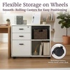 image:imageLavish Home 3 Drawer File Cabinet with Lock White 315 x 157 x 26