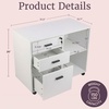 image:imageLavish Home 3 Drawer File Cabinet with Lock White 315 x 157 x 26
