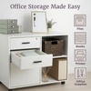 image:imageLavish Home 3 Drawer File Cabinet with Lock White 315 x 157 x 26