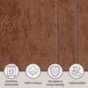 image:imageLavish Home 6 Piece Bathroom Towels Set  525GSM 100 Cotton Bathroom Essentials  2 Bath Sheets 2 Hand Towels and 2 Wash Cloths for Bath Shower Gym Spa and Dorm Room EggplantChocolate