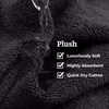 image:imageLavish Home 6 Piece Bathroom Towels Set  525GSM 100 Cotton Bathroom Essentials  2 Bath Sheets 2 Hand Towels and 2 Wash Cloths for Bath Shower Gym Spa and Dorm Room EggplantBlack and White