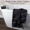 image:imageLavish Home 6 Piece Bathroom Towels Set  525GSM 100 Cotton Bathroom Essentials  2 Bath Sheets 2 Hand Towels and 2 Wash Cloths for Bath Shower Gym Spa and Dorm Room EggplantBlack and White